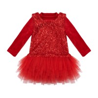 Χειμερινό μπεμπέ φόρεμα για κορίτσι σε κόκκινο χρώμα .3500
